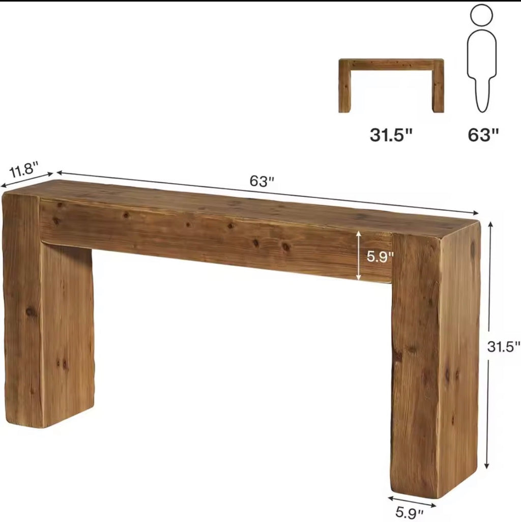Rustic Farmhouse Console Table