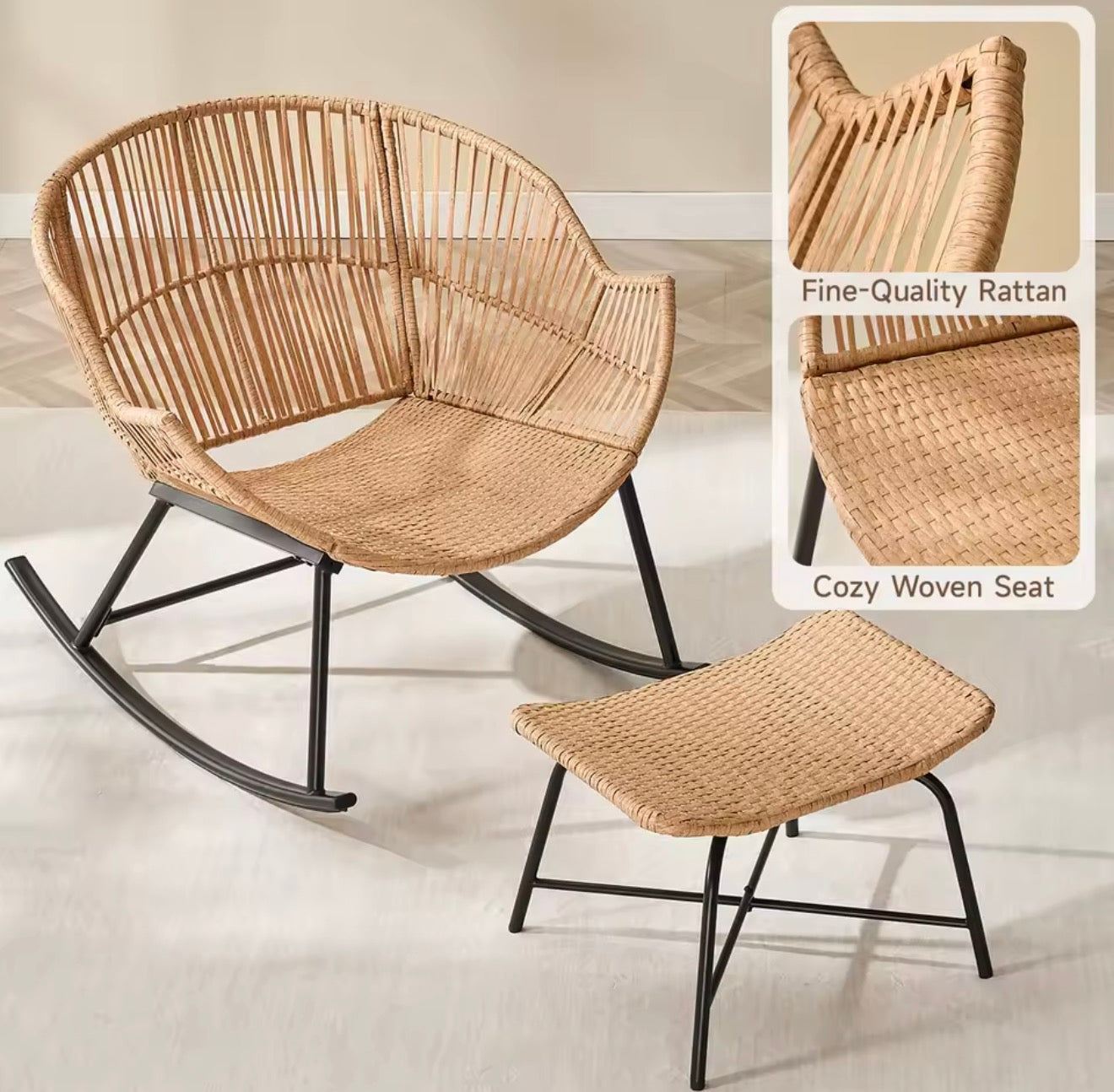 Rocking Chair with Ottoman