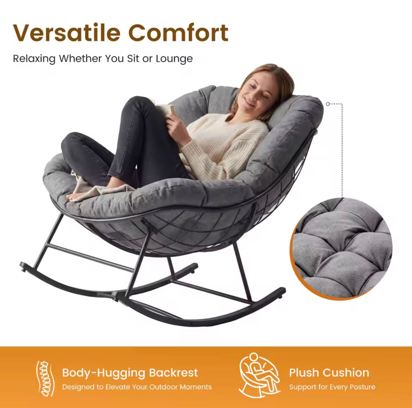 Oversized Rocking Lounge Chair