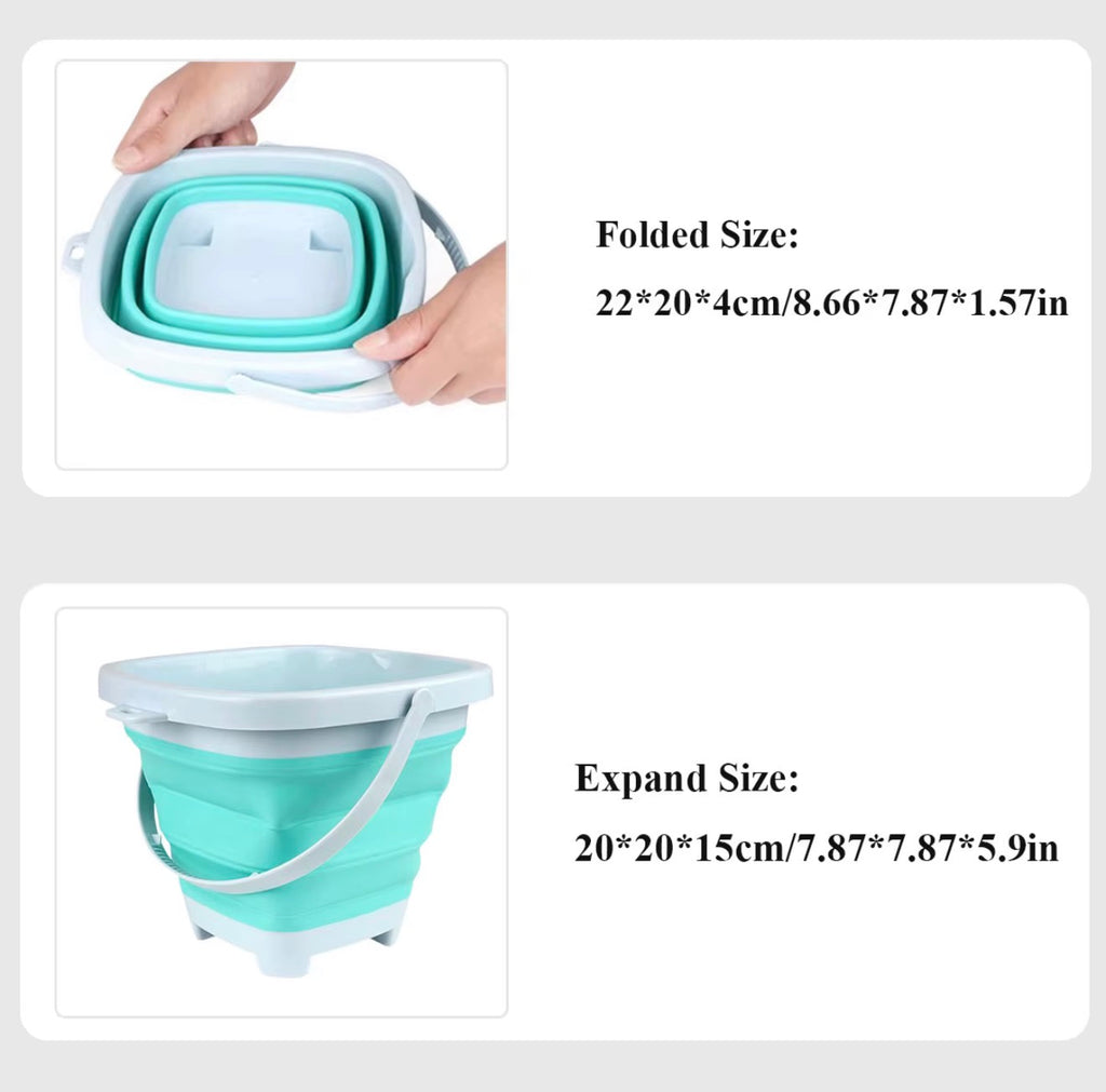 Foldable Beach Toy Bucket Set