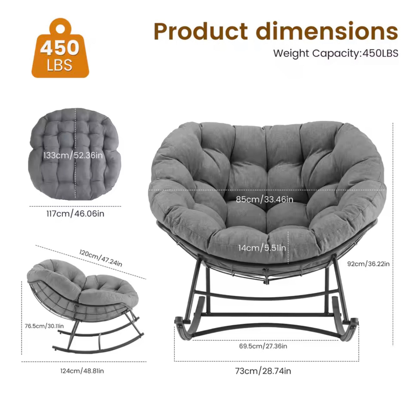 Oversized Rocking Lounge Chair