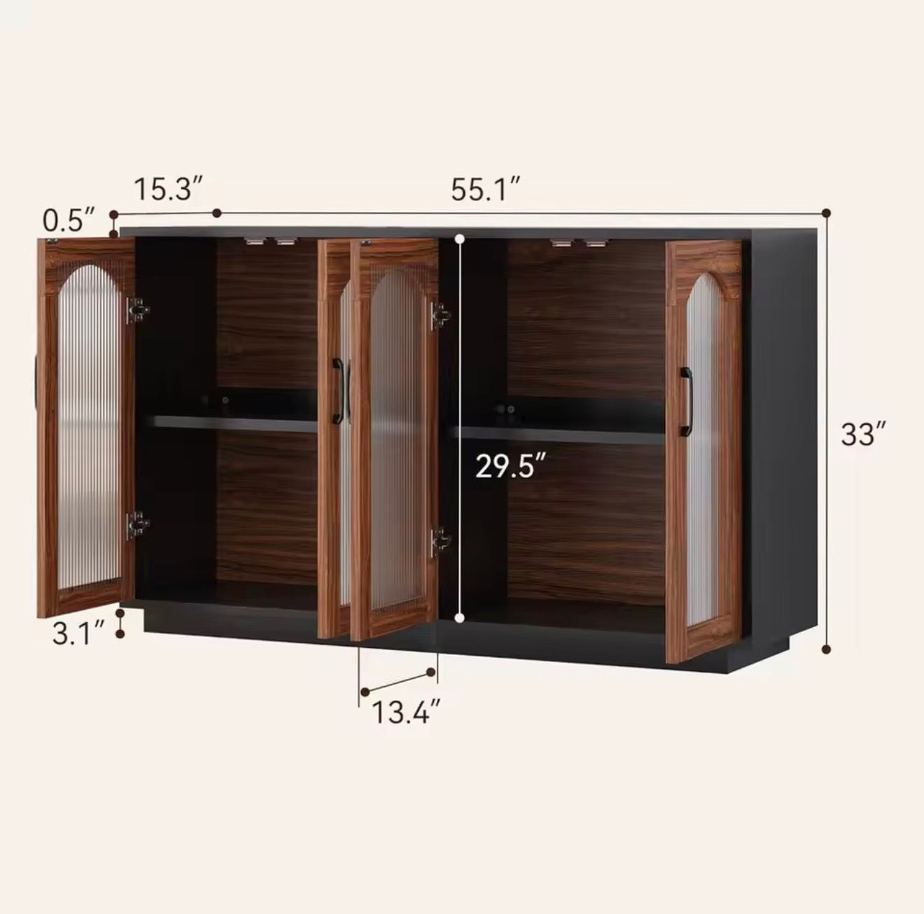 Buffet Cabinet with Glass doors