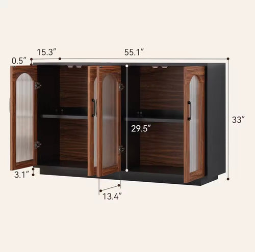 Buffet Cabinet with Glass doors
