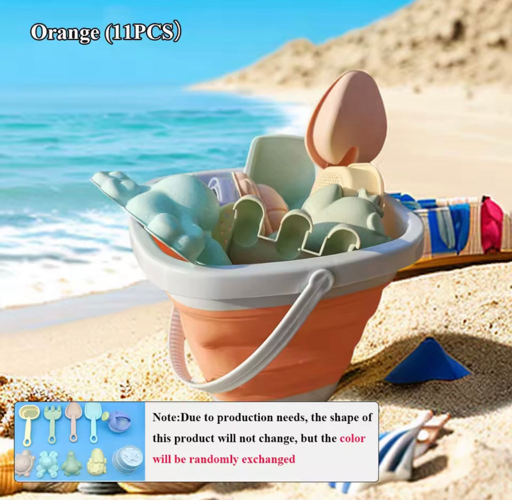 Foldable Beach Toy Bucket Set