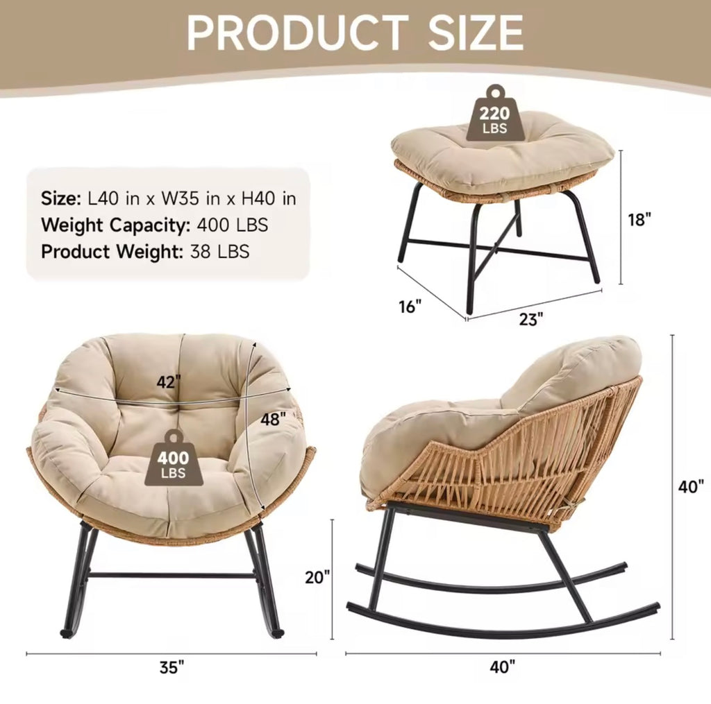 Rocking Chair with Ottoman