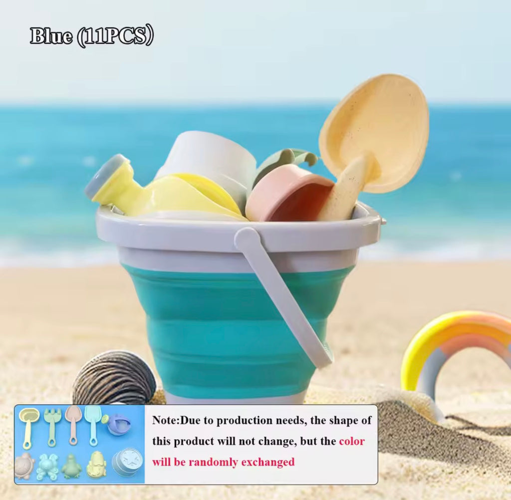 Foldable Beach Toy Bucket Set